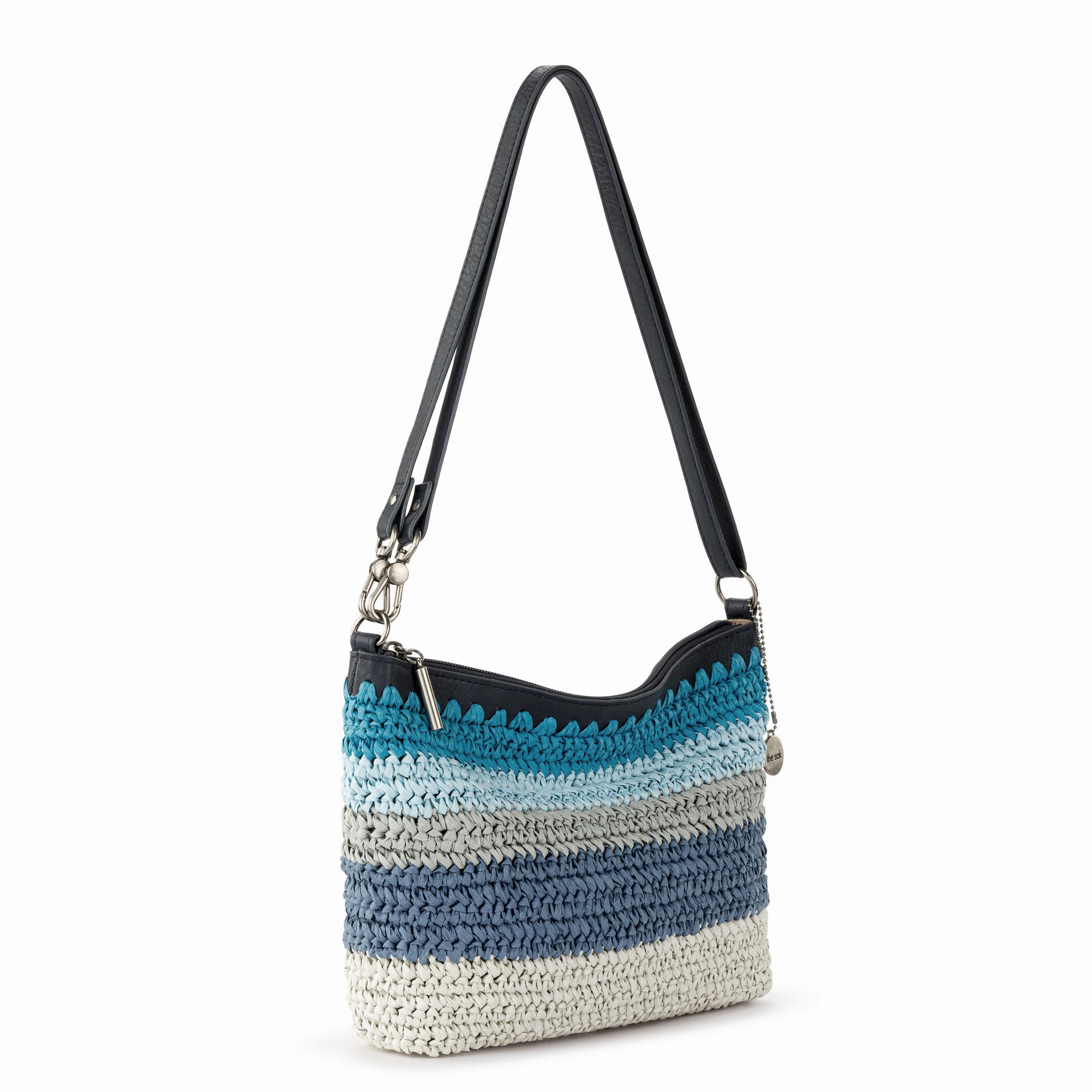 Lumi Crossbody - Straw - Ocean Stripe