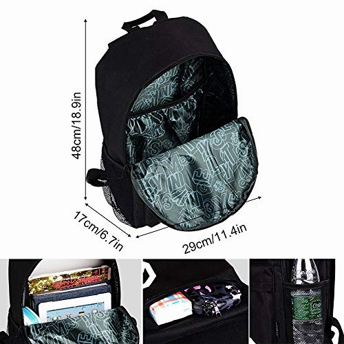 Luminous School Backpack,Ezonteq Anime Cartoon Music Boy Shoulder Laptop Travel Bag Daypack College