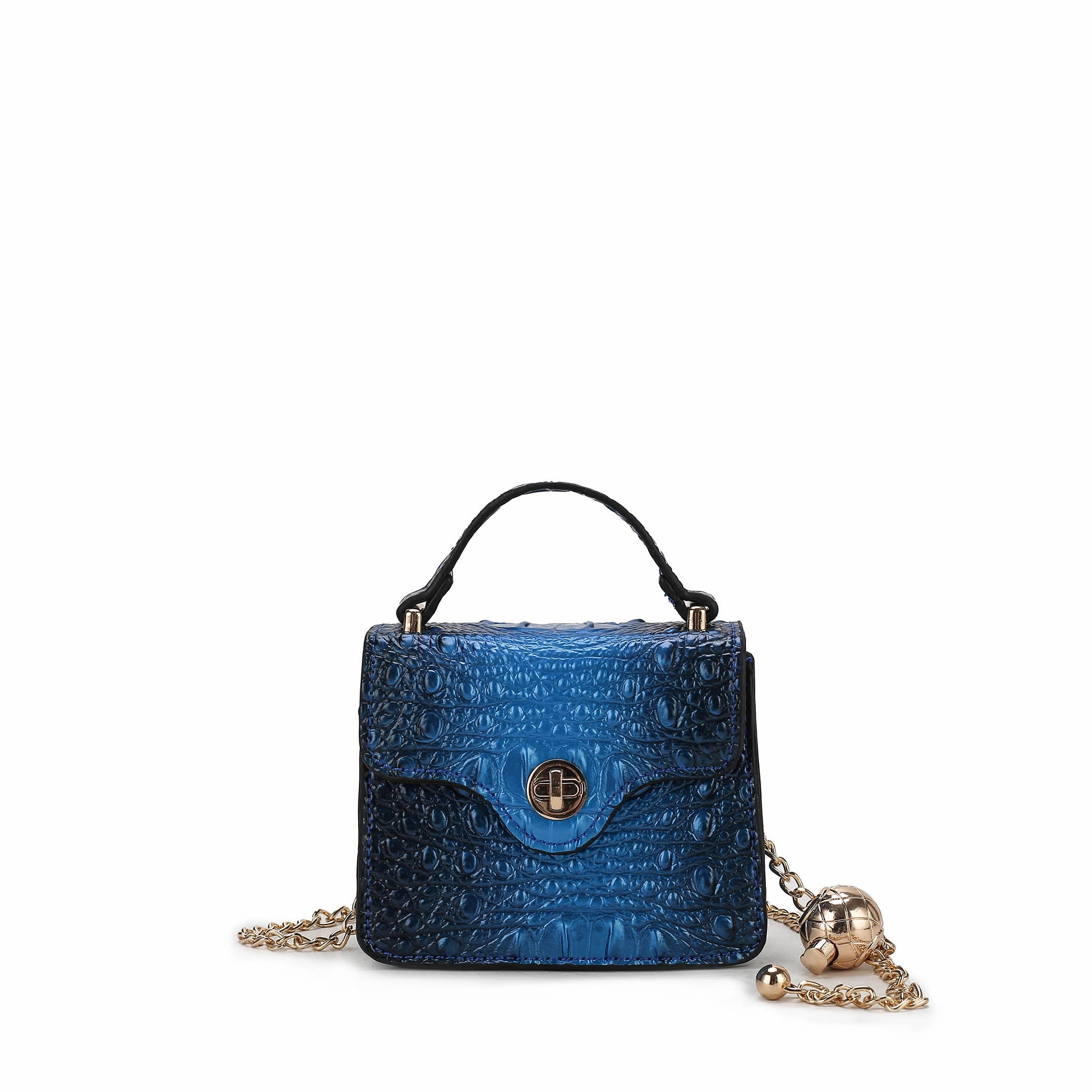 Luxe Croc-Embossed Mini Satchel