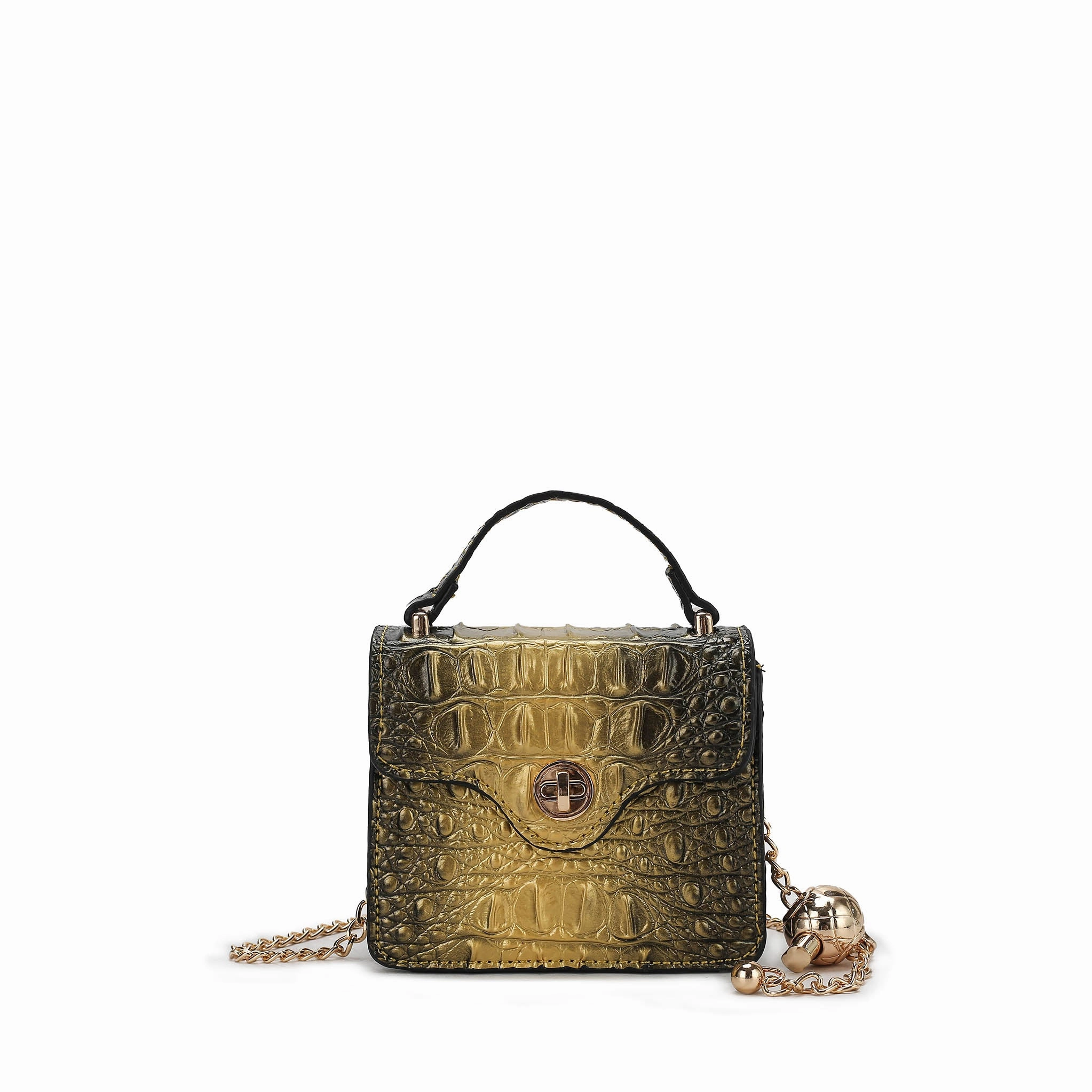 Luxe Croc-Embossed Mini Satchel