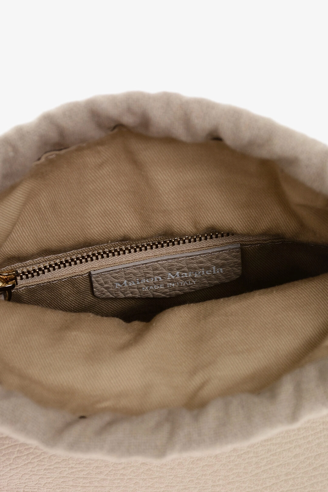 Maison Margiela Mm11 Textured Leather 5A Crossbody Bag With Canvas Detail