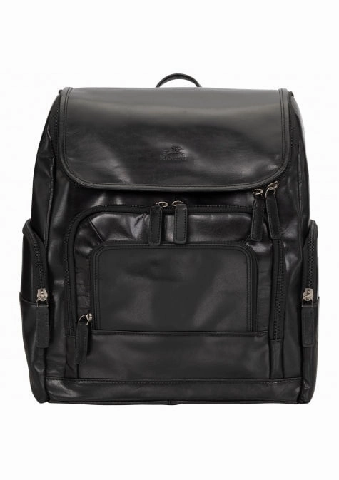 Mancini Buffalo Collection Leather Backpack for 15.6 Laptop and Tablet