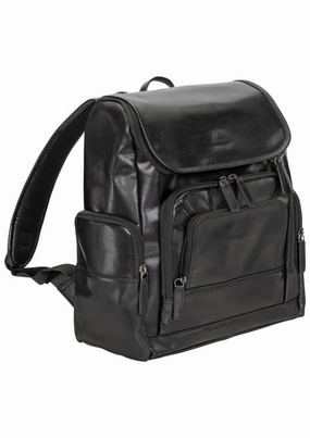 Mancini Buffalo Collection Leather Backpack for 15.6 Laptop and Tablet