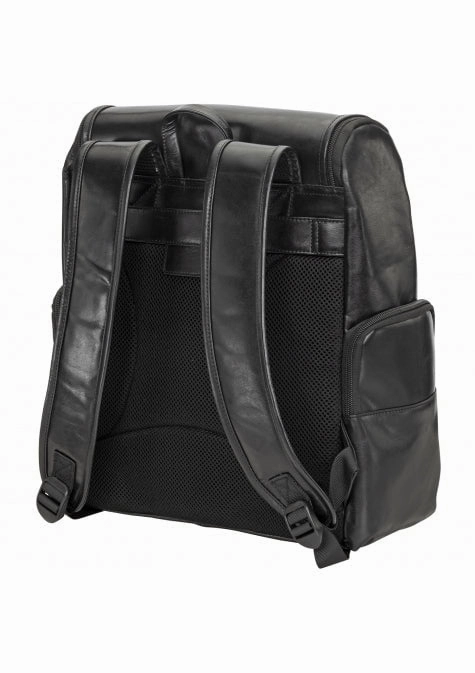 Mancini Buffalo Collection Leather Backpack for 15.6 Laptop and Tablet