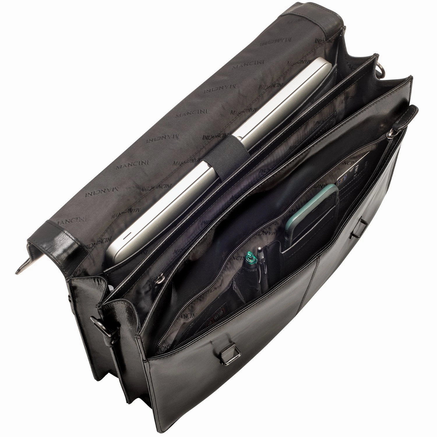Mancini BUFFALO Double Compartment Briefcase for 15.6 Laptop / Tablet