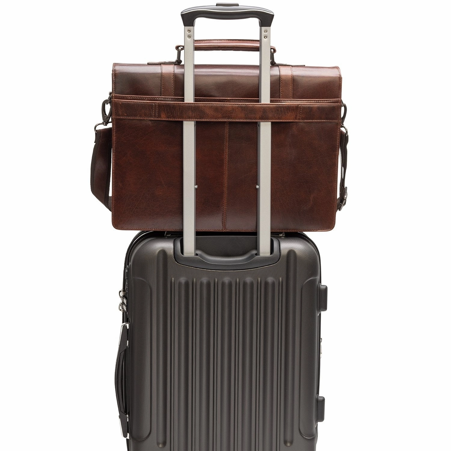 Mancini BUFFALO Double Compartment Briefcase for 15.6 Laptop / Tablet