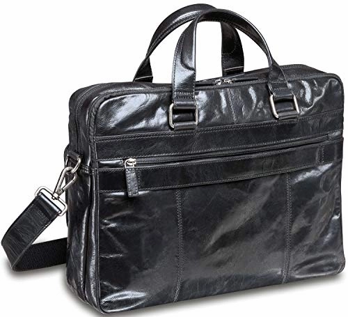 Mancini Double Compartment 15.6" Laptop/Tablet Briefcase in Brown