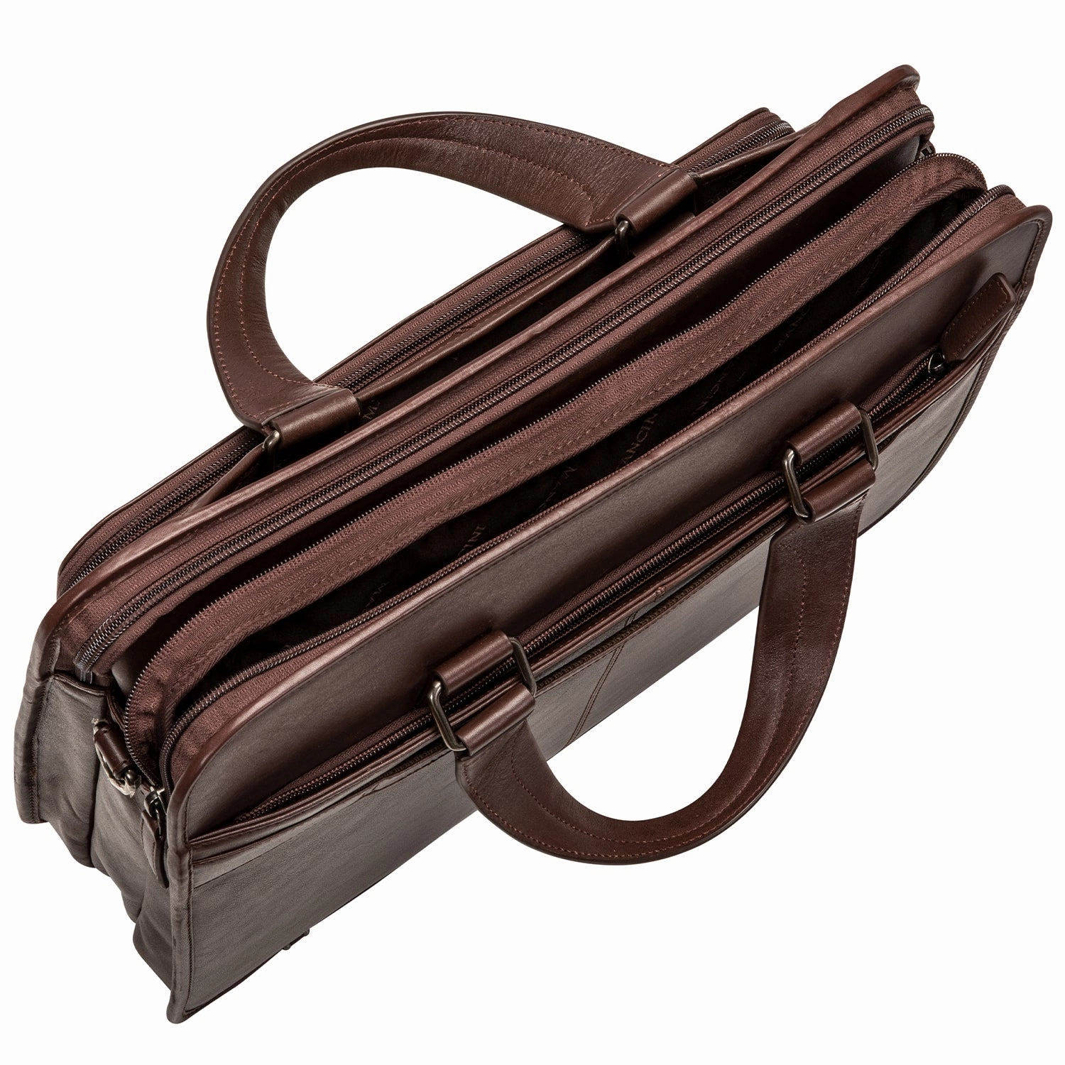 Mancini MILAN Triple Compartment Briefcase for 15.6 Laptop / Tablet