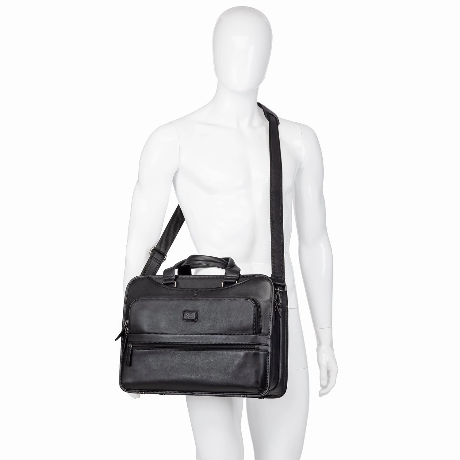Mancini MILAN Triple Compartment Briefcase for 15.6 Laptop / Tablet