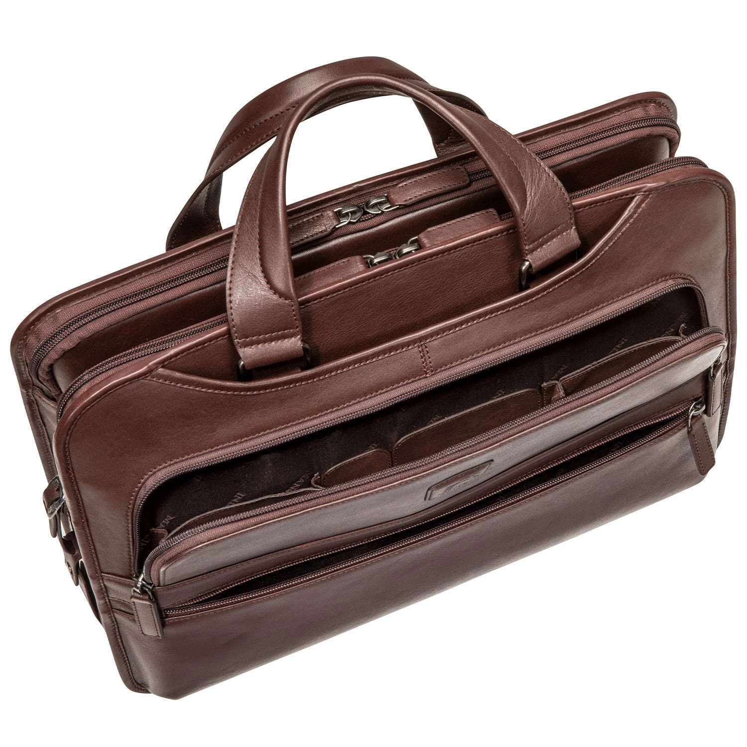 Mancini MILAN Triple Compartment Briefcase for 15.6 Laptop / Tablet