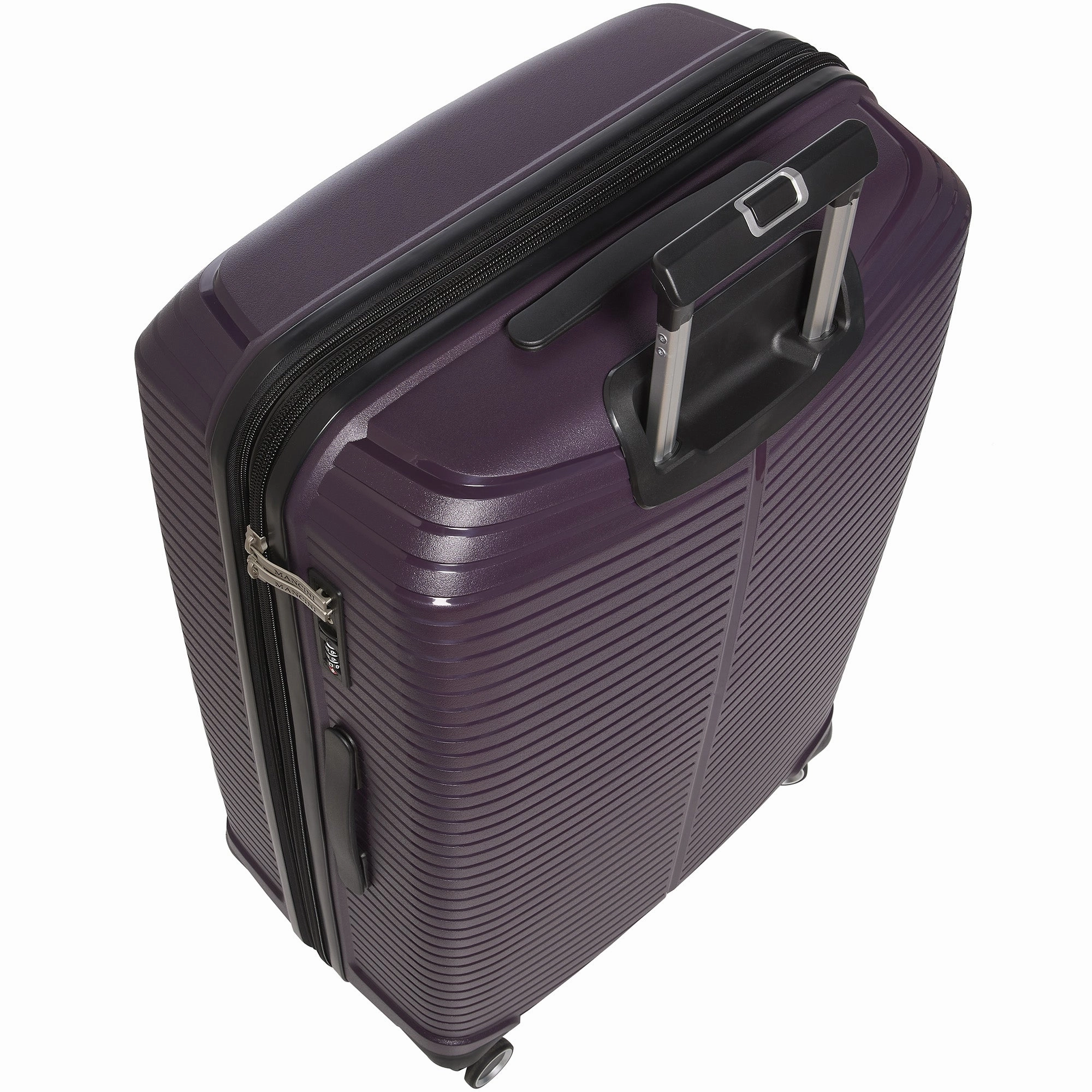 Mancini St. Lucia Collection Polypropylene Spinner Luggage 2-Piece Set (Carry-On & Large)