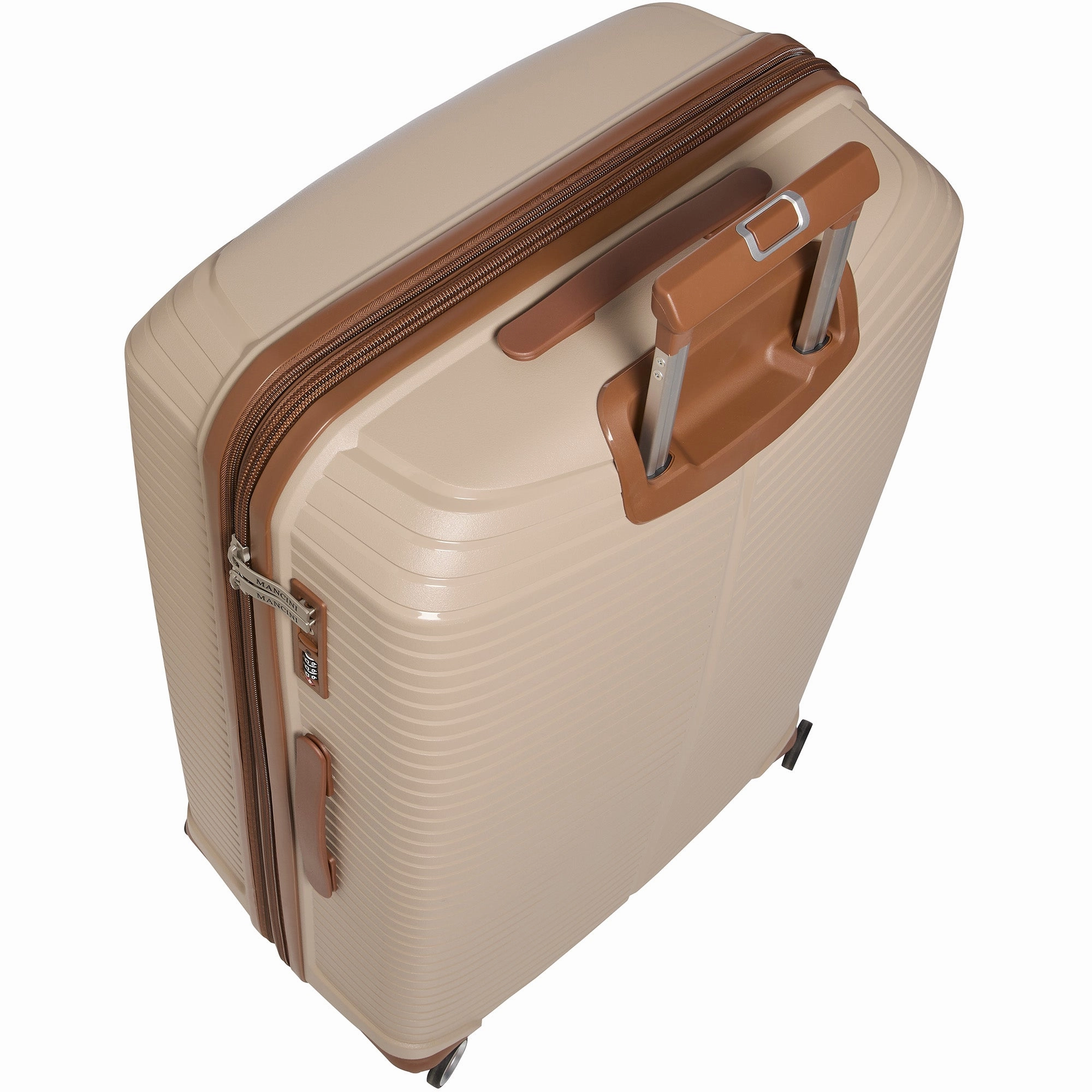 Mancini St. Lucia Collection Polypropylene Spinner Luggage 2-Piece Set (Carry-On & Large)