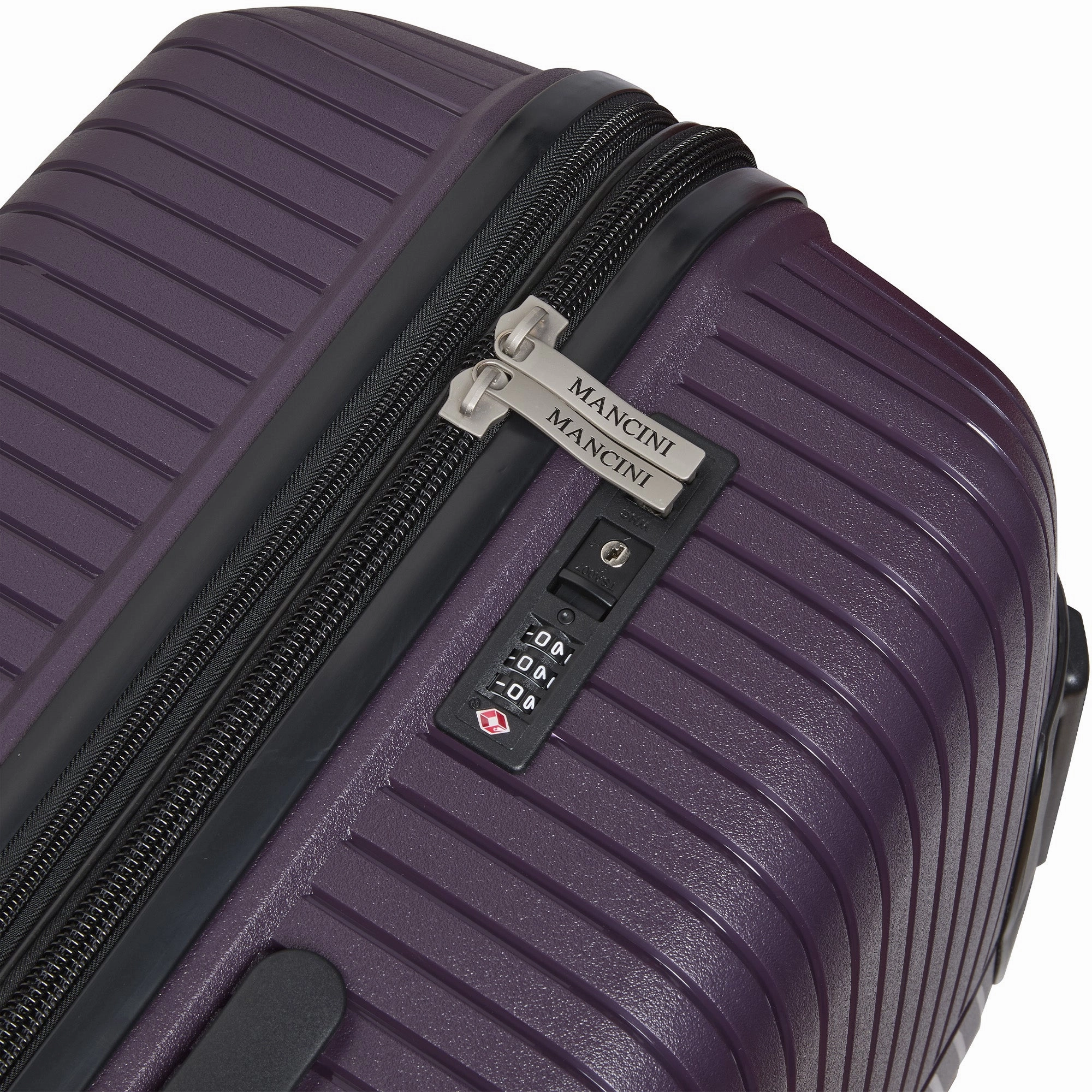 Mancini St. Lucia Collection Polypropylene Spinner Luggage 2-Piece Set (Carry-On & Large)