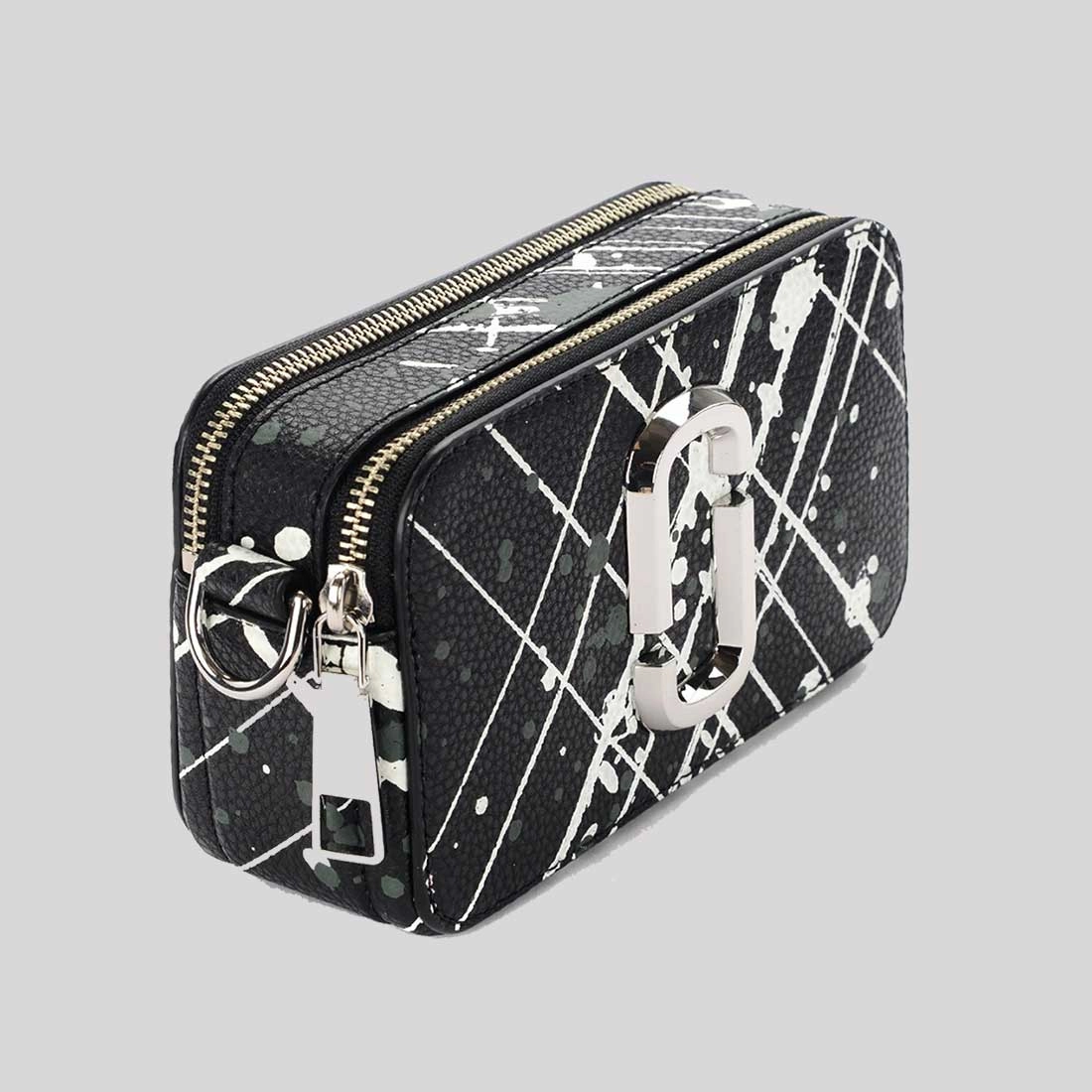 MARC JACOBS The Splatter Snapshot Shoulder Bag Black Multi H153L01SP22