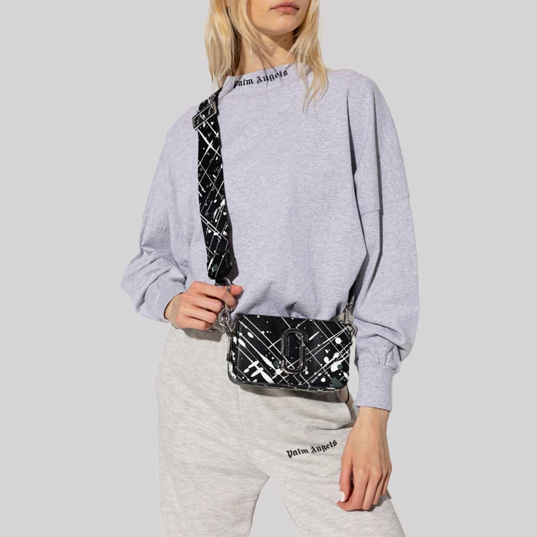 MARC JACOBS The Splatter Snapshot Shoulder Bag Black Multi H153L01SP22