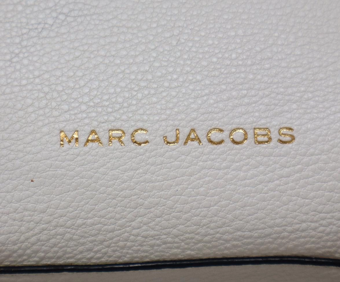 Marc Jacobs White Grained Leather Crossbody