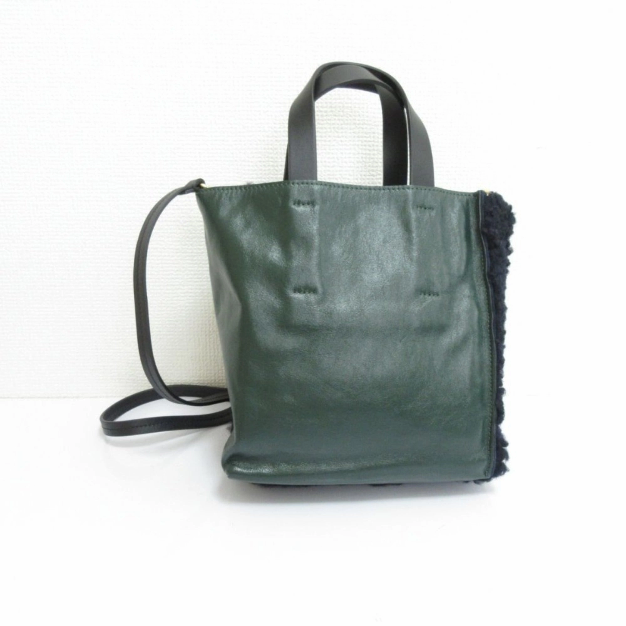 Marni  Leather Handbag Shoulder Bag (Pre-Owned)
