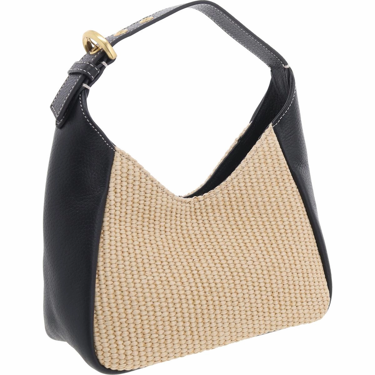 Marza Womens Mixed Media Leather Shoulder Handbag