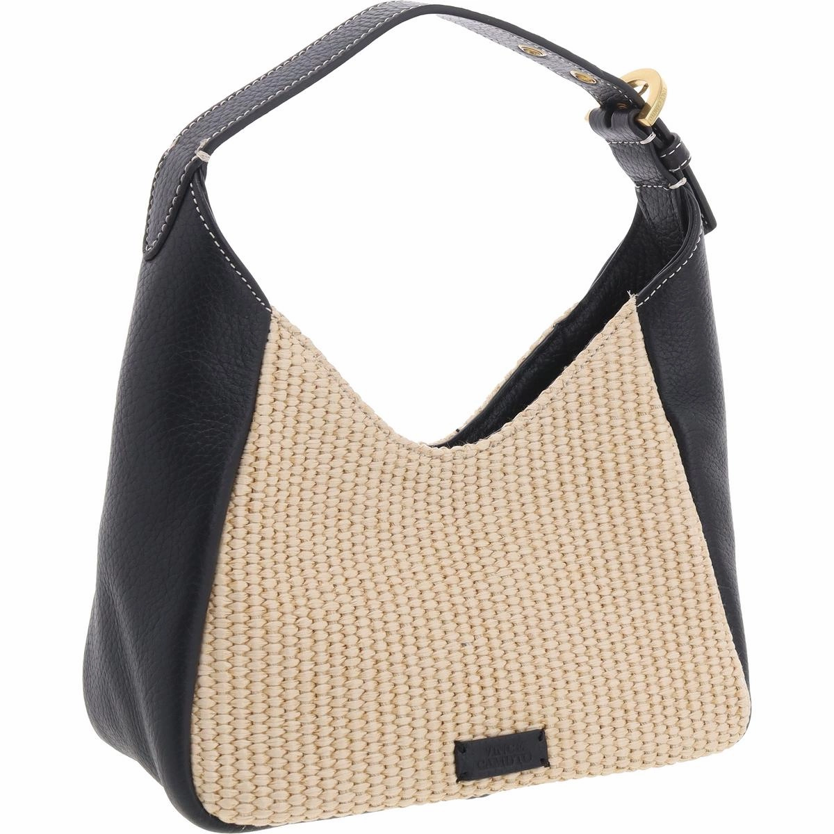 Marza Womens Mixed Media Leather Shoulder Handbag