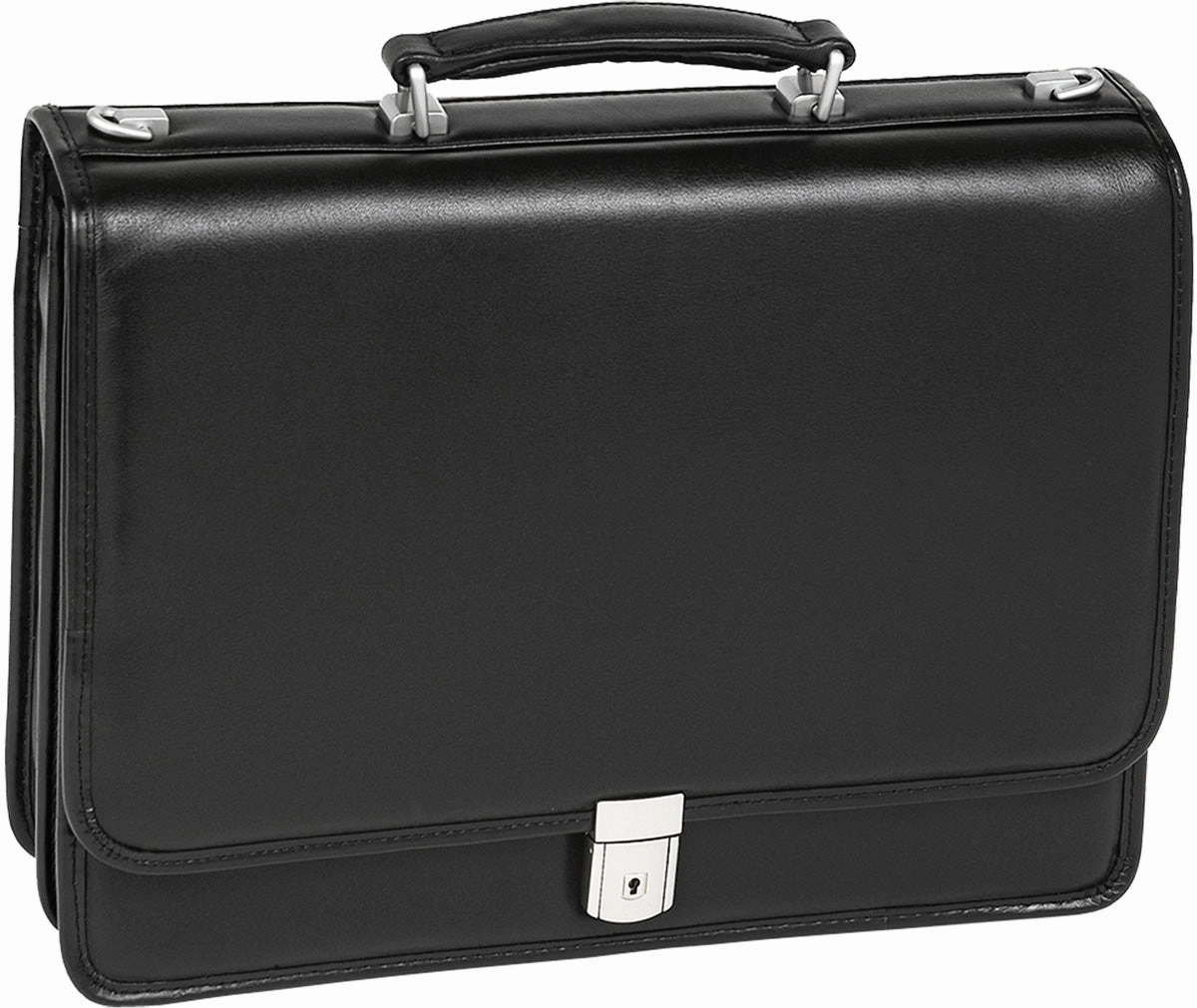 Mcklein L Series Lexington Leather Flapover Dbl Compartment Laptop