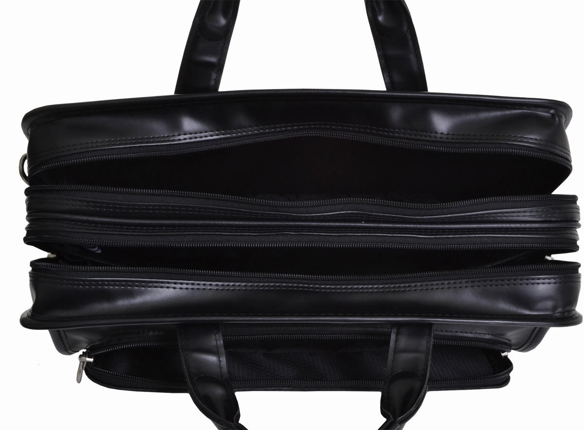 Mcklein P Series Hubbard Leather Dbl Compartment Laptop Case