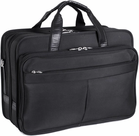 Mcklein R Series Walton Nylon 17In Expandable Dbl Compartment Laptop Case