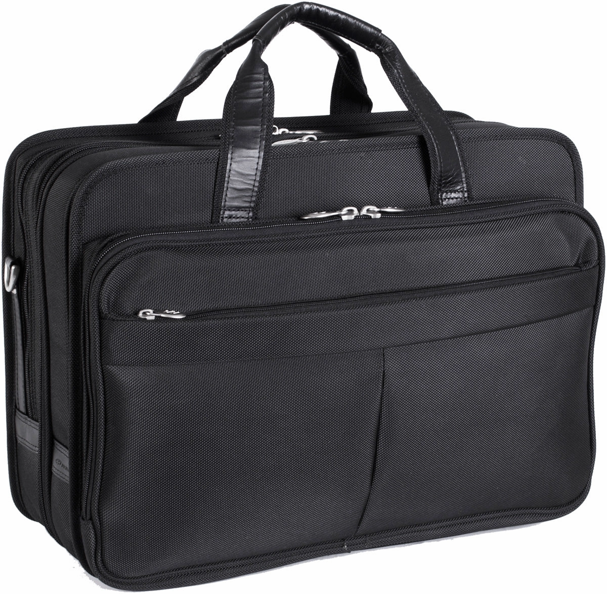 Mcklein R Series Walton Nylon 17In Expandable Dbl Compartment Laptop Case