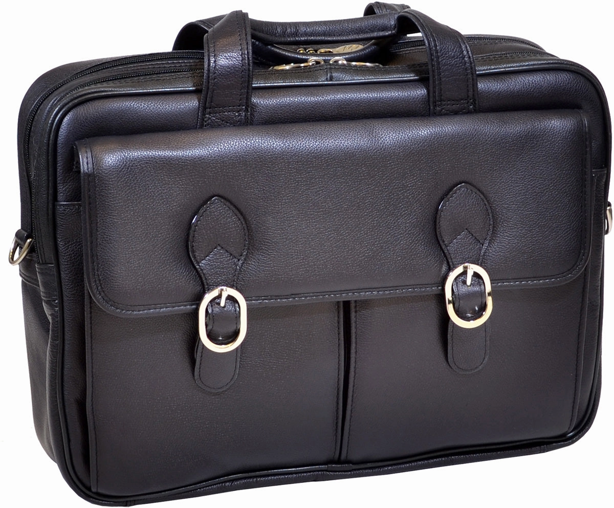 Mcklein S Series Kenwood Leather Double Compartment Laptop Case