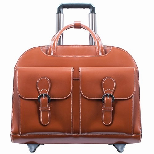 Mcklein Usa Davis Brown 15.6" Leather Ladies' Laptop Case (96184A)
