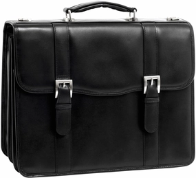Mcklein V Series Flournoy Leather Dbl Compartment Laptop Case