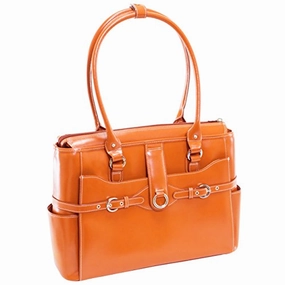 McKlein, W Series, Willow Springs, Top Grain Cowhide Leather, 15" Leather Ladies' Laptop Briefcase, Orange (96560)
