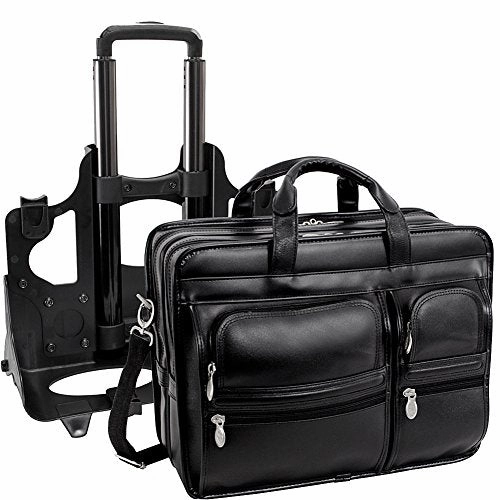 Mckleinusa Clinton 88445 Black 17 Detachable-Wheeled Laptop Case