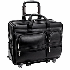 Mckleinusa Clinton 88445 Black 17 Detachable-Wheeled Laptop Case