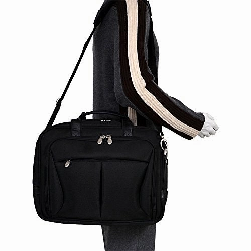 Mckleinusa Pearson 74565 Black Expandable Double Compartment Briefcase