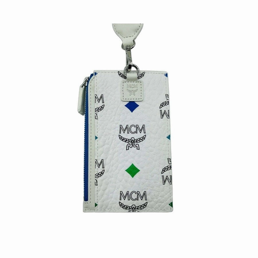 MCM Women's Spectrum Rainbow Logo Visetos Lanyard Card Case - Extra Small