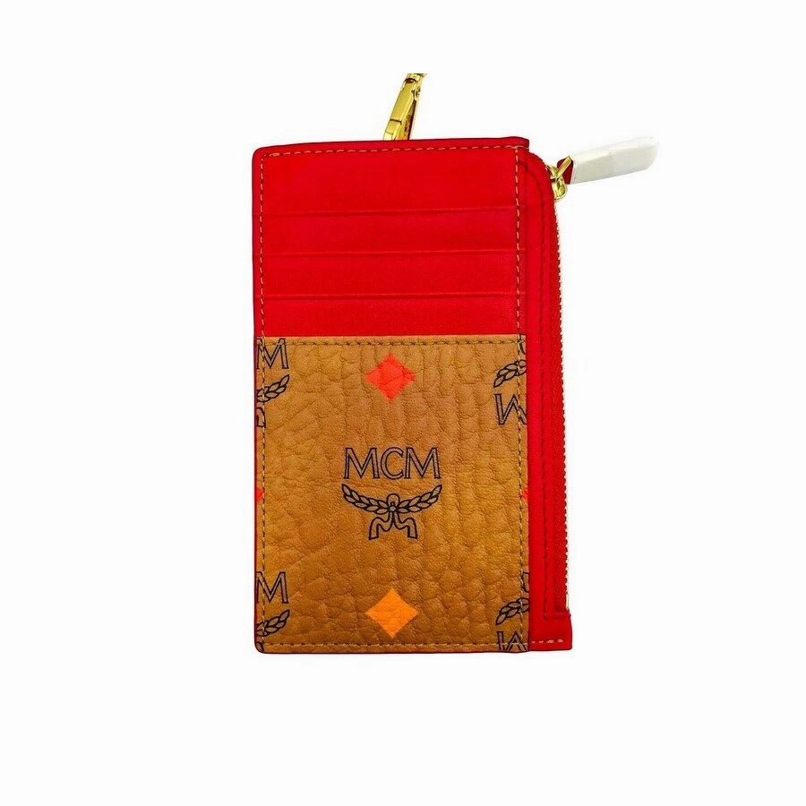 MCM Women's Spectrum Rainbow Logo Visetos Lanyard Card Case - Extra Small