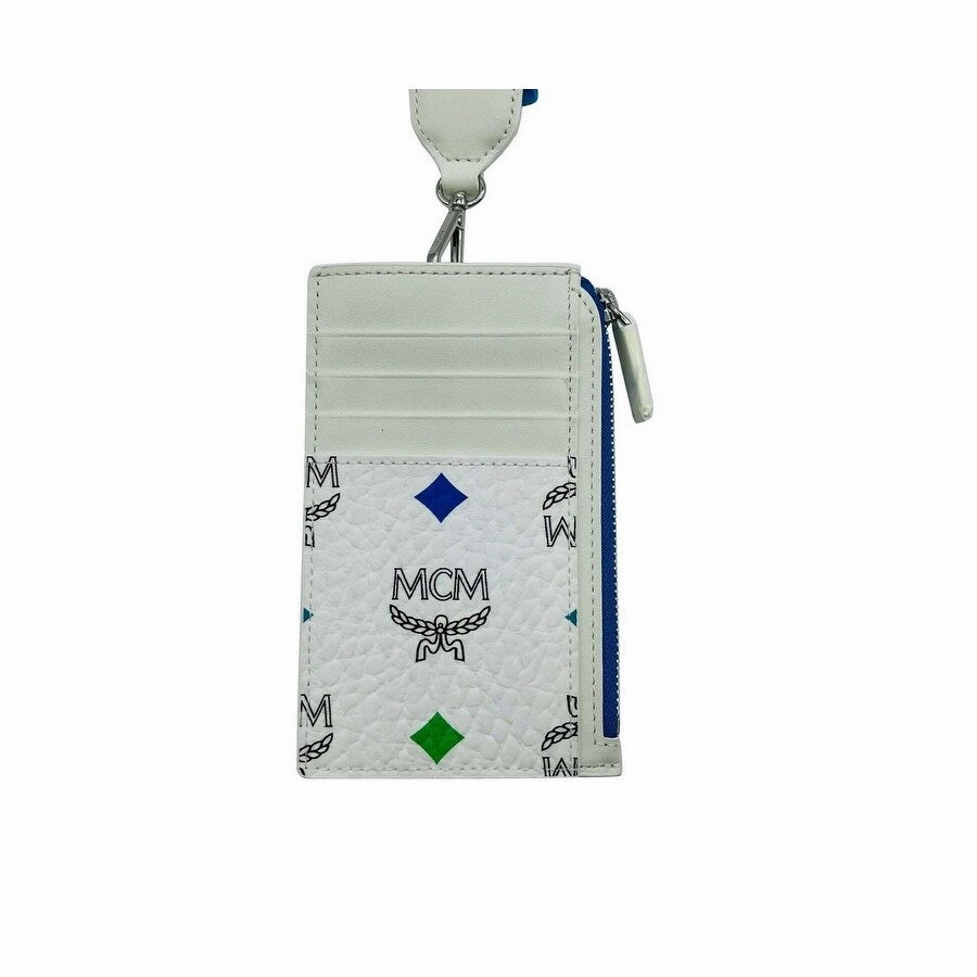 MCM Women's Spectrum Rainbow Logo Visetos Lanyard Card Case - Extra Small