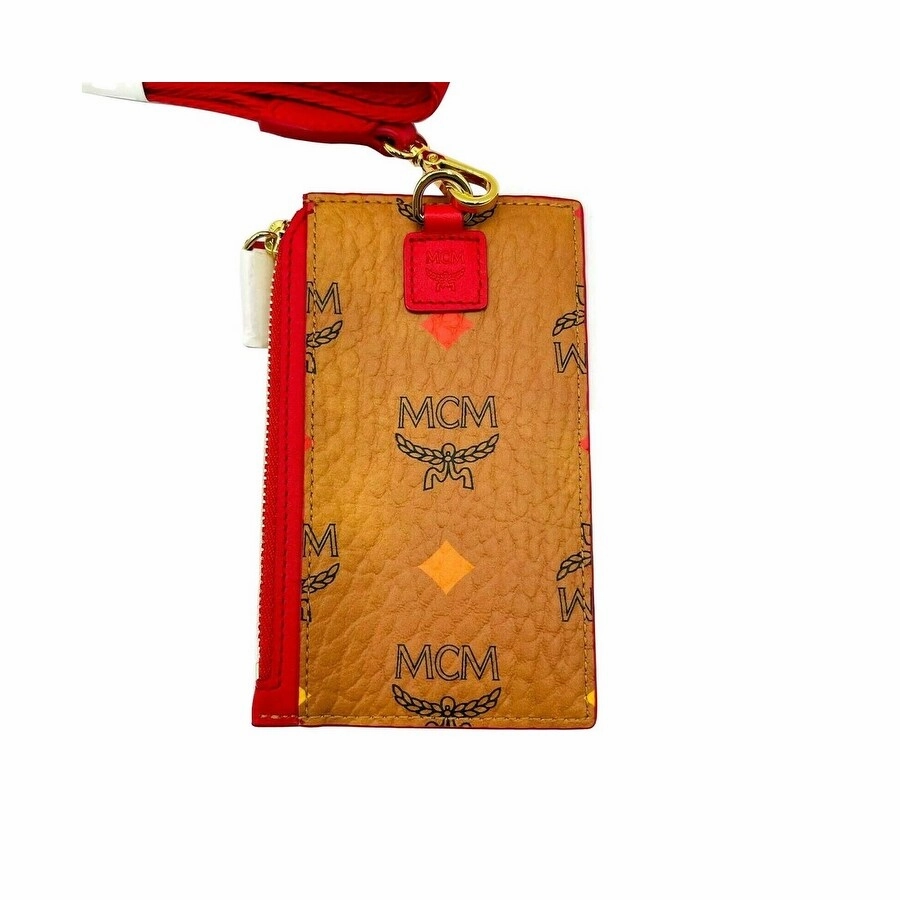 MCM Women's Spectrum Rainbow Logo Visetos Lanyard Card Case - Extra Small