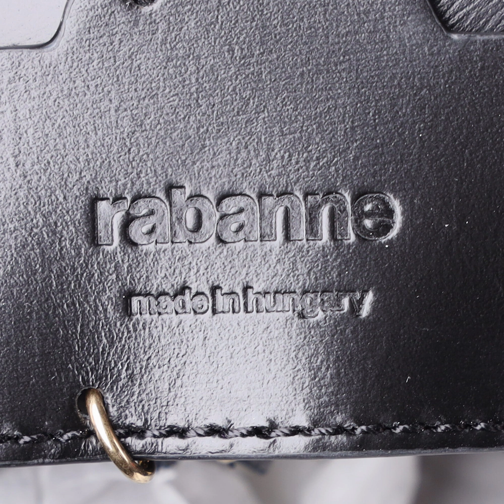 Medium Black bucket Paco bag in leather