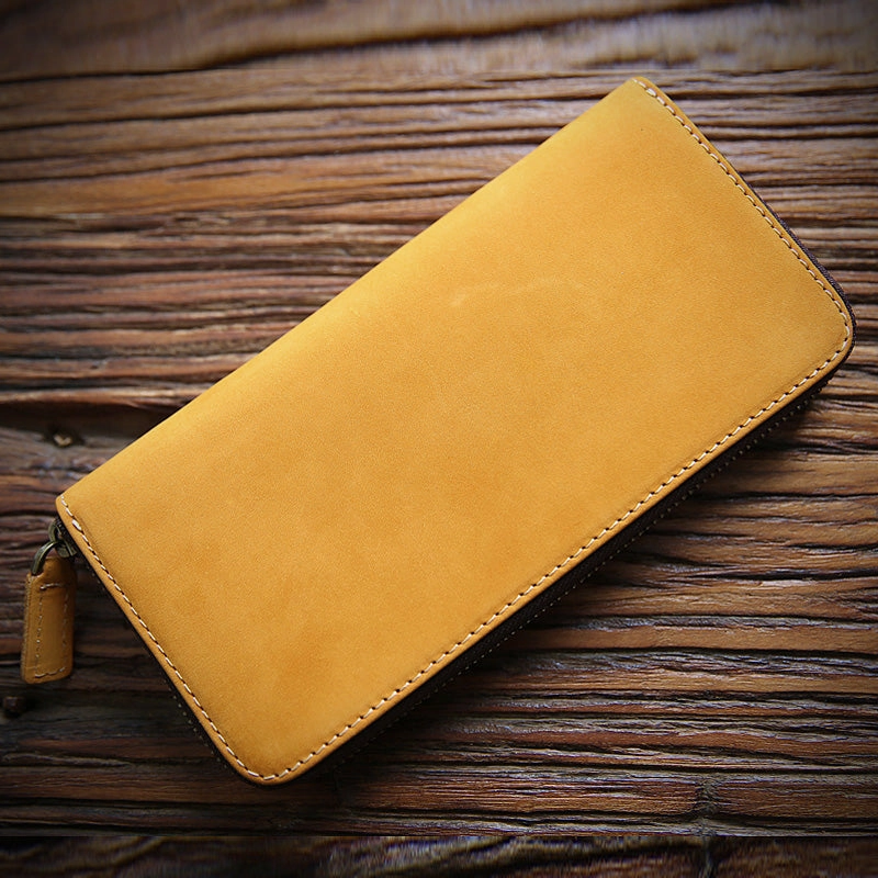 MENS LEATHER ZIPPER LONG CLUTCH Personalized WALLETs ZIPPER VINTAGE LONG WALLET FOR MEN