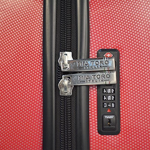 Mia Toro Italy Fibre Di Carbonio Moderno Hardside 28 Inch Spinner Luggage, Red