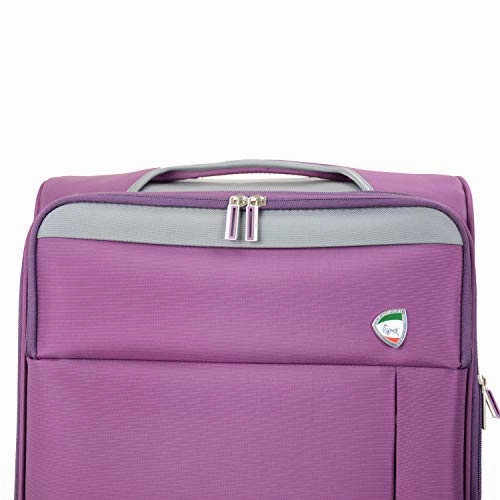 Mia Toro M1136-20In-Blk Italy Sardinia Softside Spinner 20" Carry-On, Black