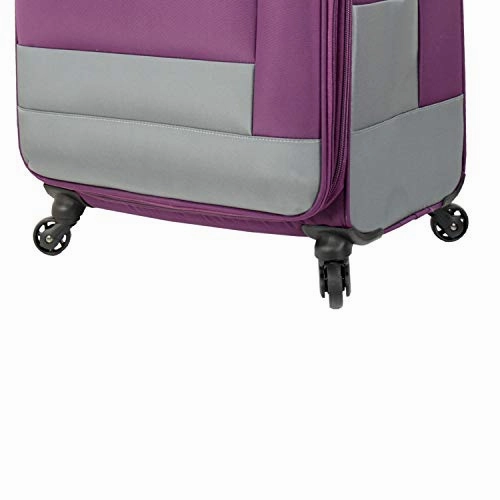 Mia Toro M1136-20In-Blk Italy Sardinia Softside Spinner 20" Carry-On, Black