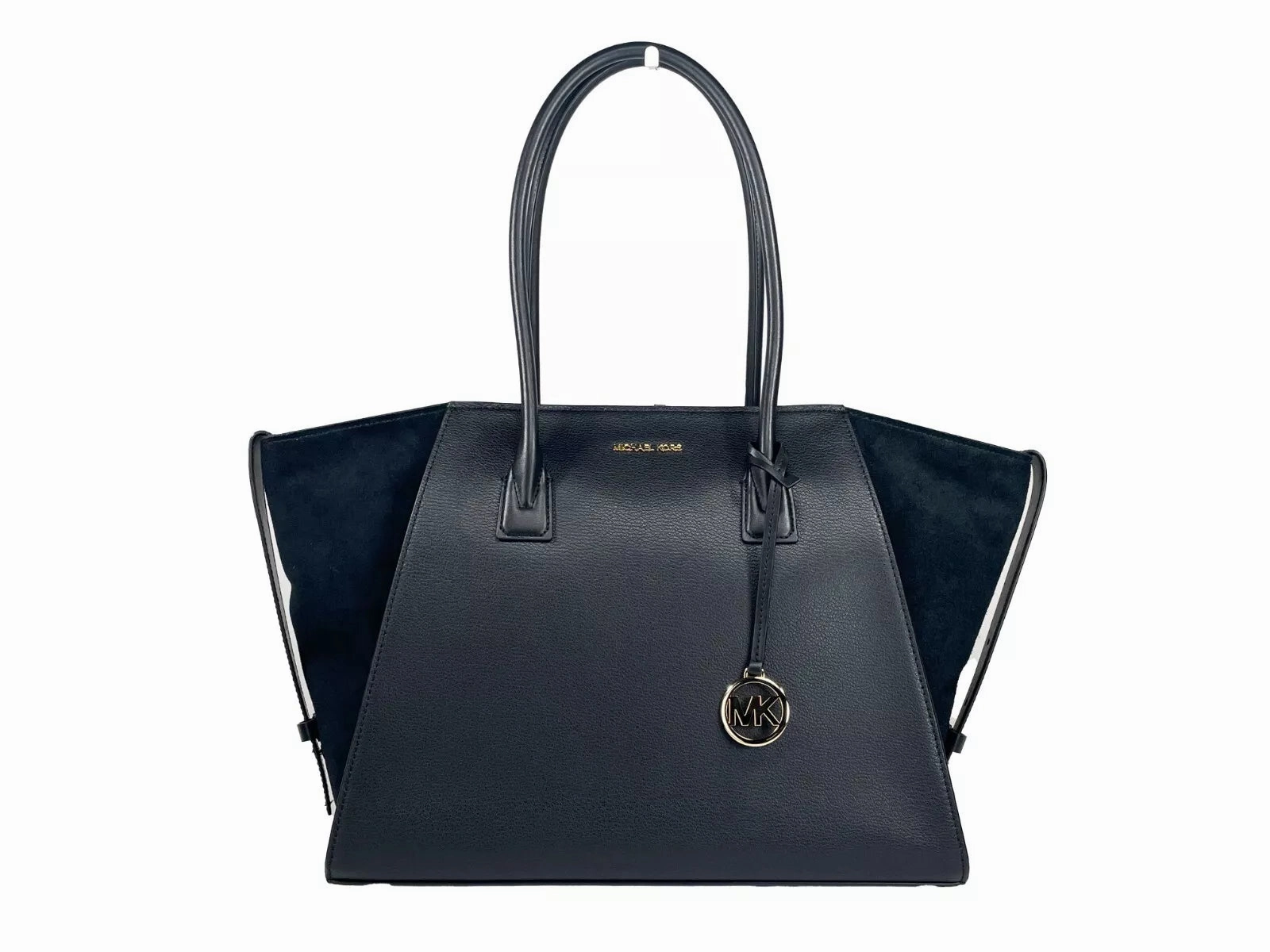Michael Kors Avril XL Suede Leather Top Zip Satchel Bag Women's