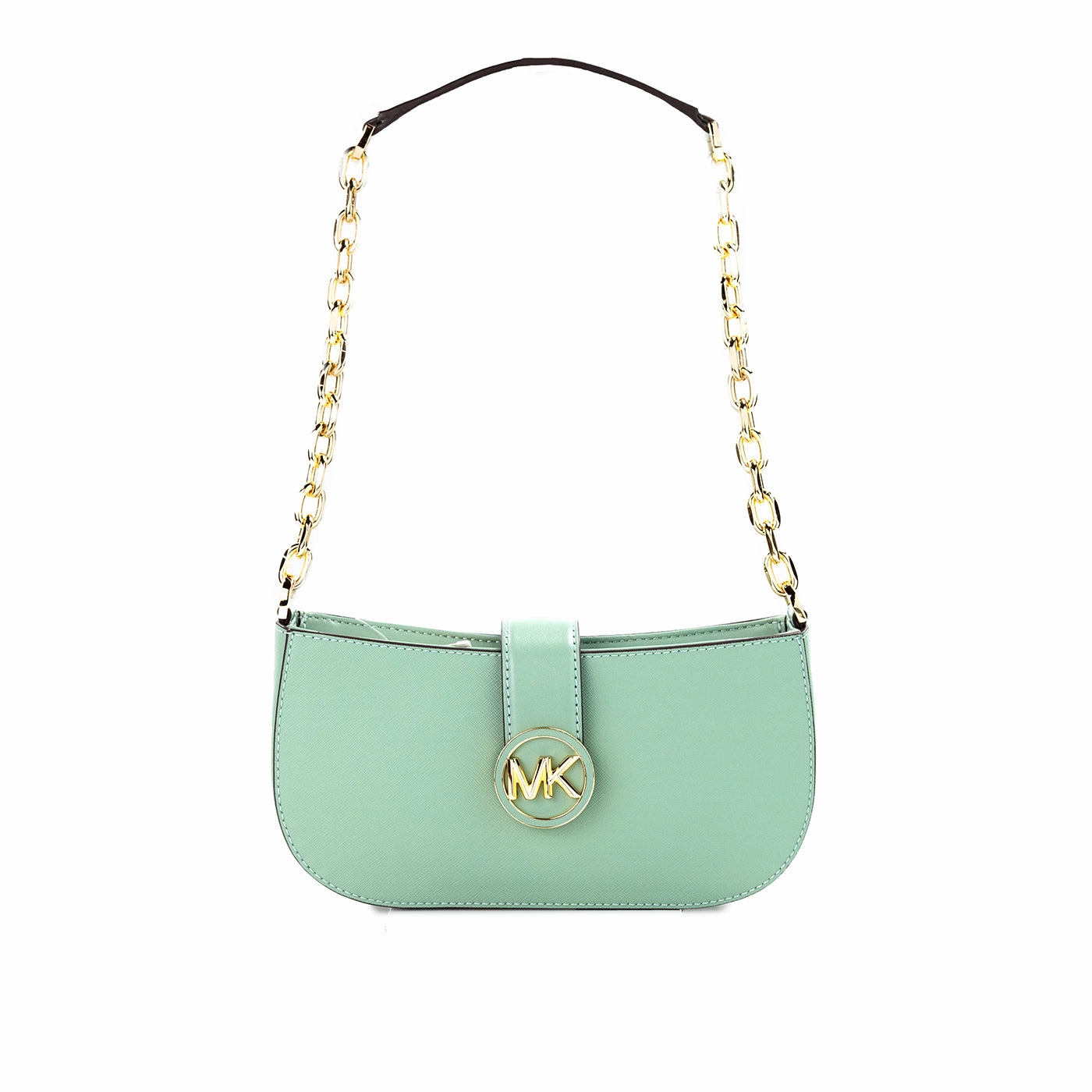 Michael Kors Carmen Small Sea  Leather Pouchette Shoulder Crossbody Women's Purse