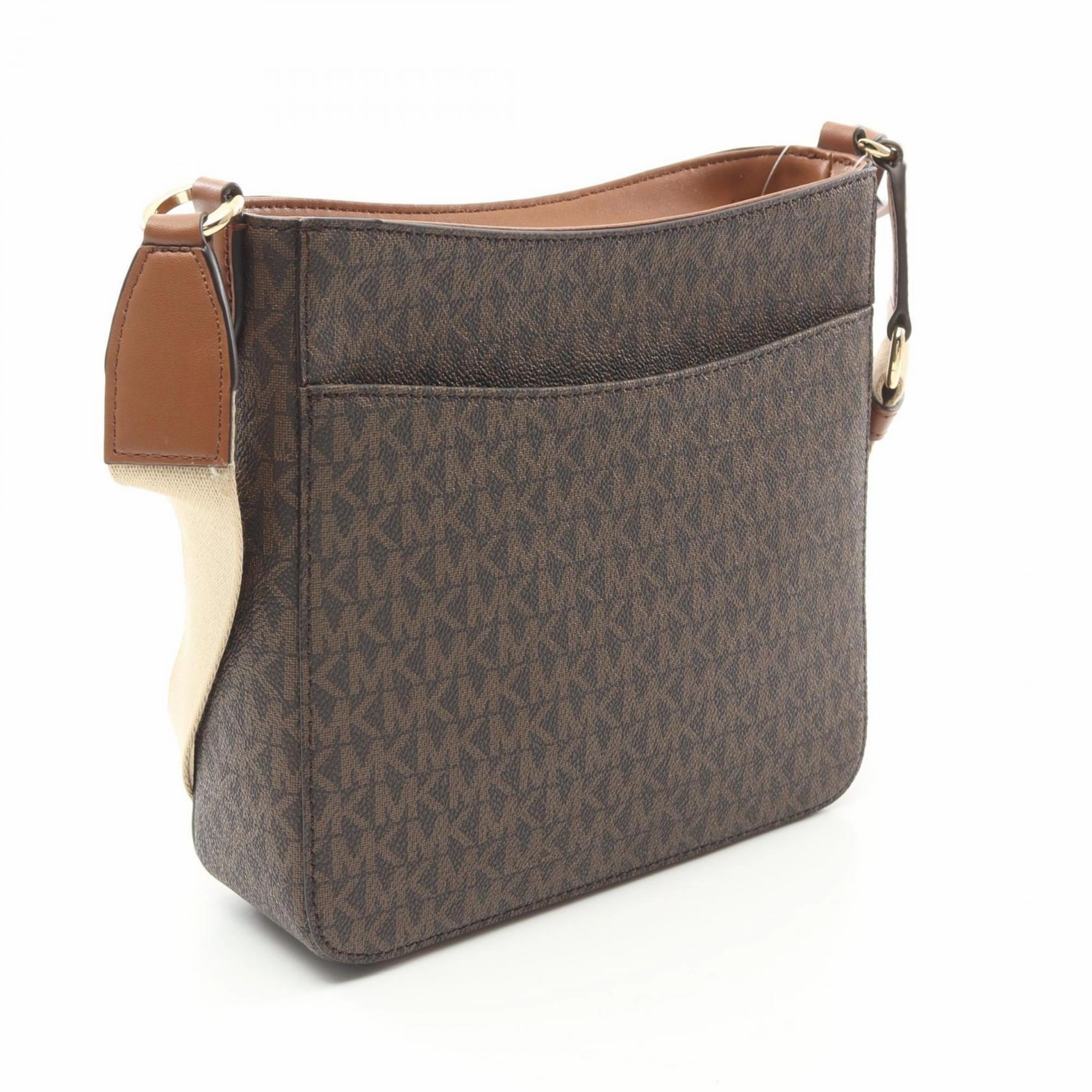 Michael Kors  Coated Canvas Leather Shoulder Bag Weekend Bag (Pre-Owned)
