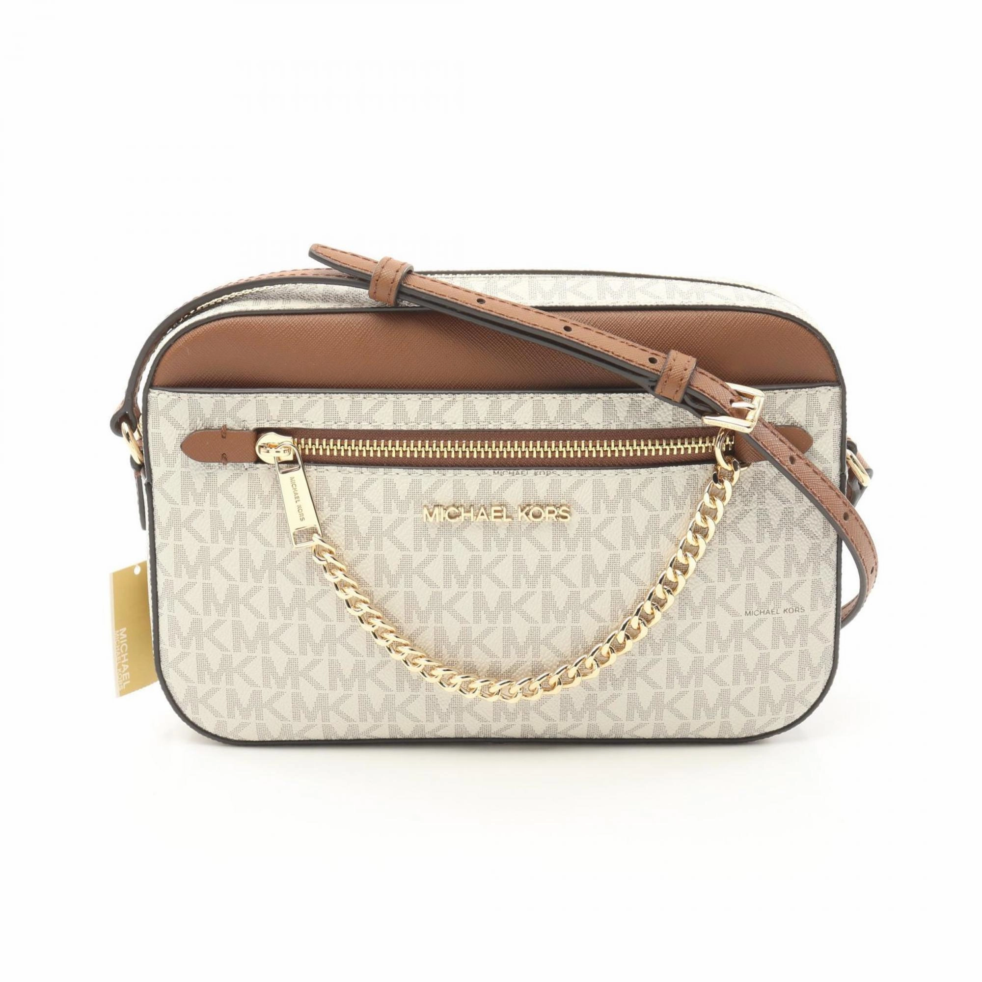 Michael Kors Jet Set   Coated Canvas Leather Shoulder Bag