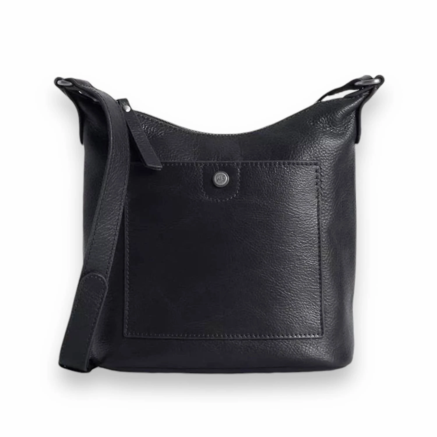 Mini Fern Leather Crossbody Bag In Black