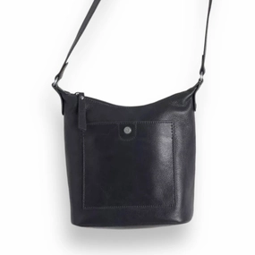 Mini Fern Leather Crossbody Bag In Black