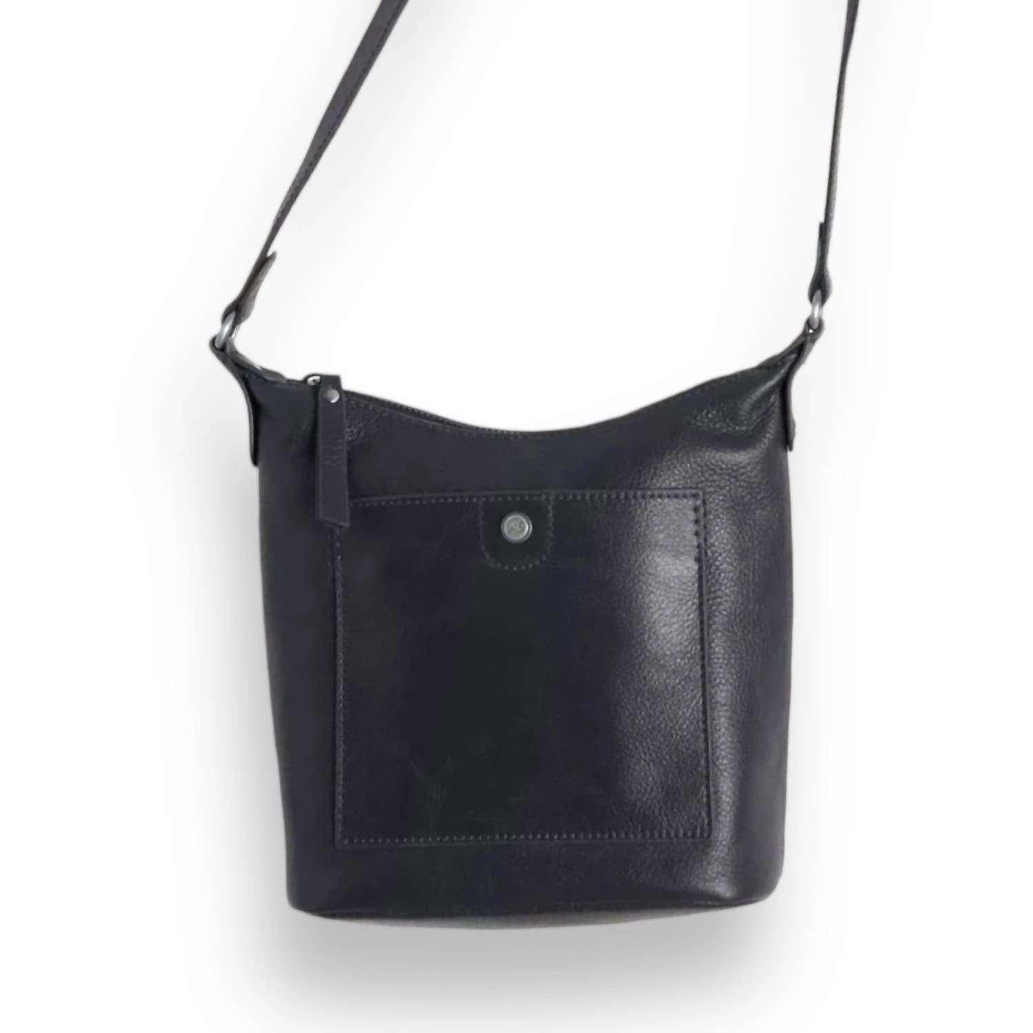 Mini Fern Leather Crossbody Bag In Black